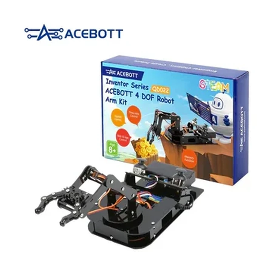 QD022 ESP32 4DOF Programmable Robot Arm Kit educational product