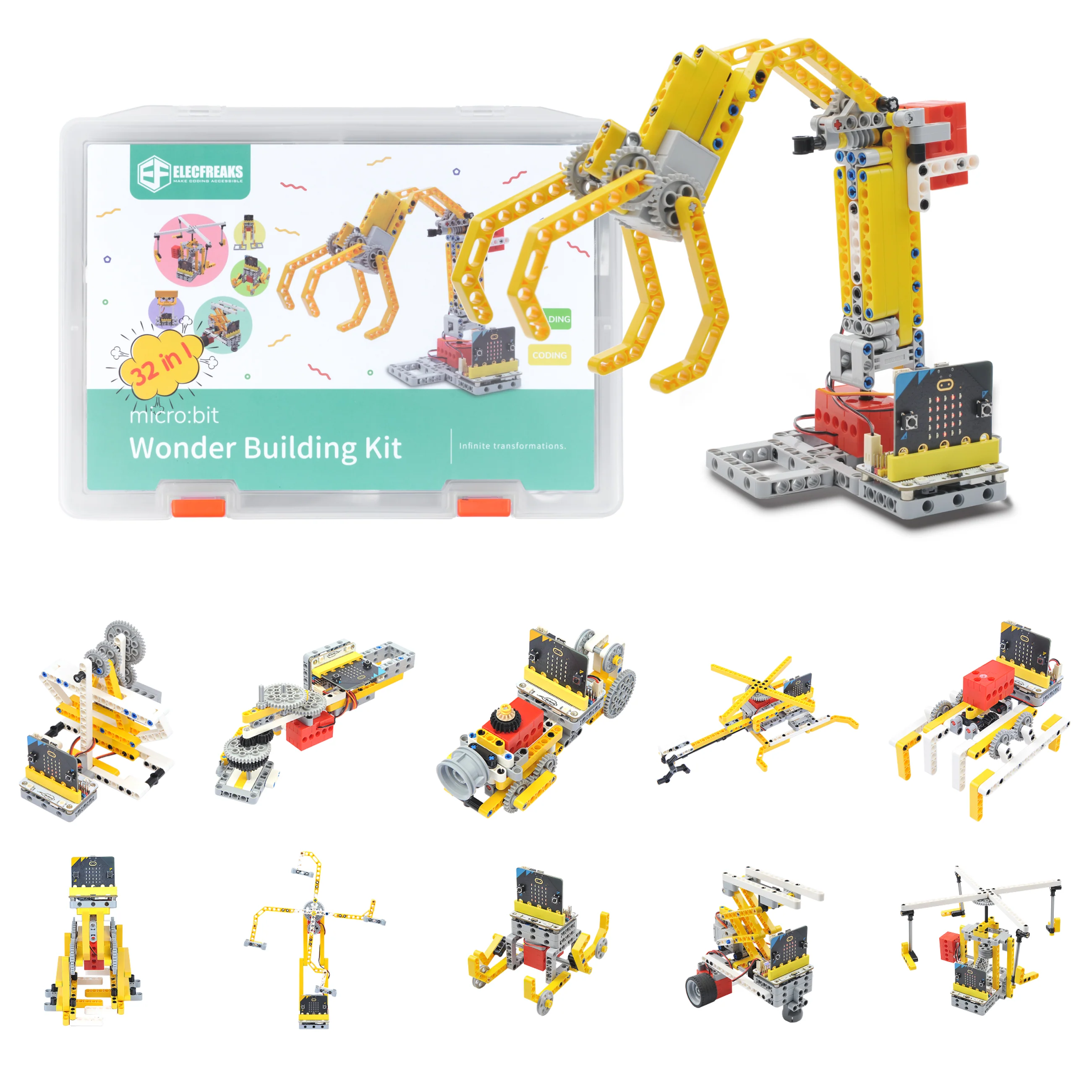 micro:bit 32-in-1 Wonder Robot Building Kit educational product