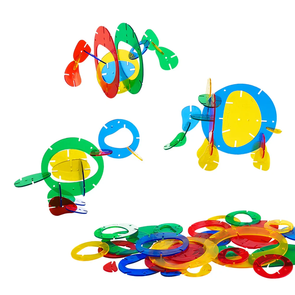 Interlocking Rainbow Pebbles Combo Set educational product