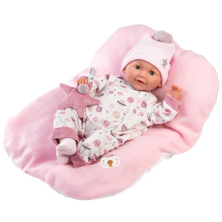 Mimi 42cm Baby Girl Doll with Clothing & Animal-Themed Cushion educational product